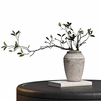 Modern potted plant ornaments 3d model