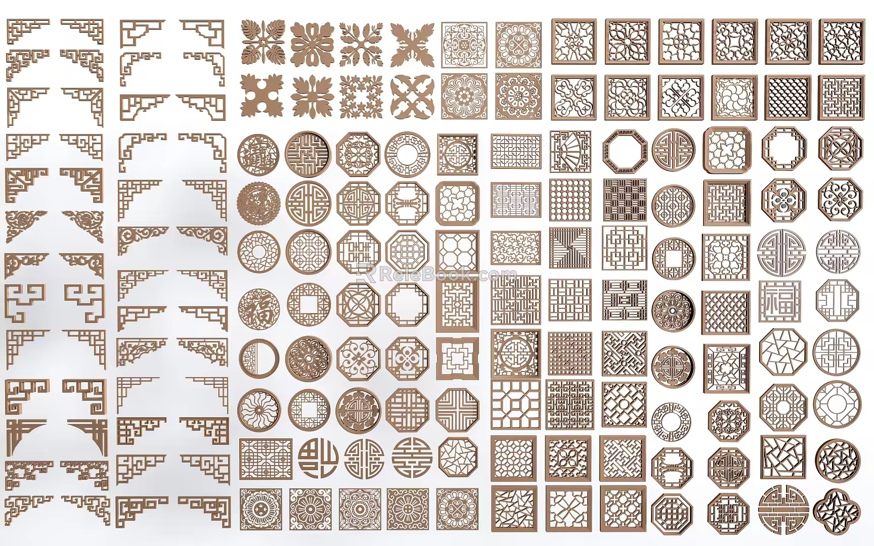 Hollow Window Hollow Window Lattice Carved Window Pane Lattice Window 3d model