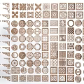 Hollow Window Hollow Window Lattice Carved Window Pane Lattice Window 3d model