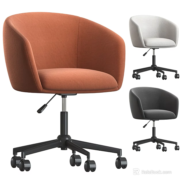 Comfortable Modern Office Chair With Multiple Colors Adjustable Height And Rolling Casters 3d model 