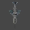 Game Movie Character Sci Fi Creature With Mechanical Design And Textured Surface