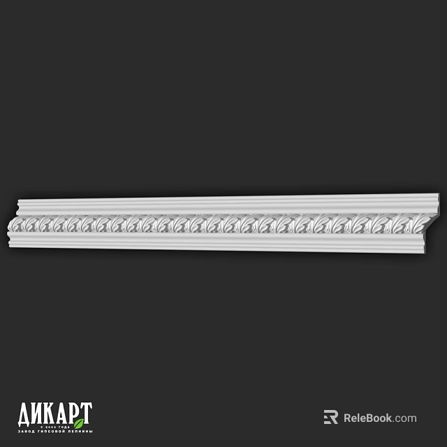 White Decorative Molding With Intricate Carved Patterns For Interior Design 3d model 