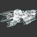 Futuristic Green Military Armored Aircraft With Detailed Mechanical Structure