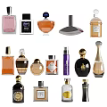 Stylish Bathroom Accessories Collection With Shower Gel Bottles Soap Dishes And Toothbrush Holders