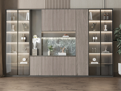 Modern Wine Cabinet Wine Cabinet Decorative Cabinet 3d model