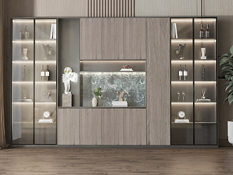 Modern Wine Cabinet Wine Cabinet Decorative Cabinet 3d model