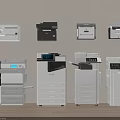 Office Appliances Featuring Multifunctional Printers Wall Mounted And Floor Standing Models 3d model