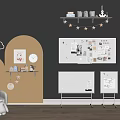 Cozy Children's Study Space With Decorative Shelves Bulletin Board Easels And Stuffed Toy