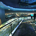 Interactive Urban Exhibition Space With City Model Night View And Glass Floor