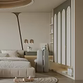 Cozy Kids Room Interior Design With Round Ceiling Bookshelves Stuffed Toys And Soft Rug