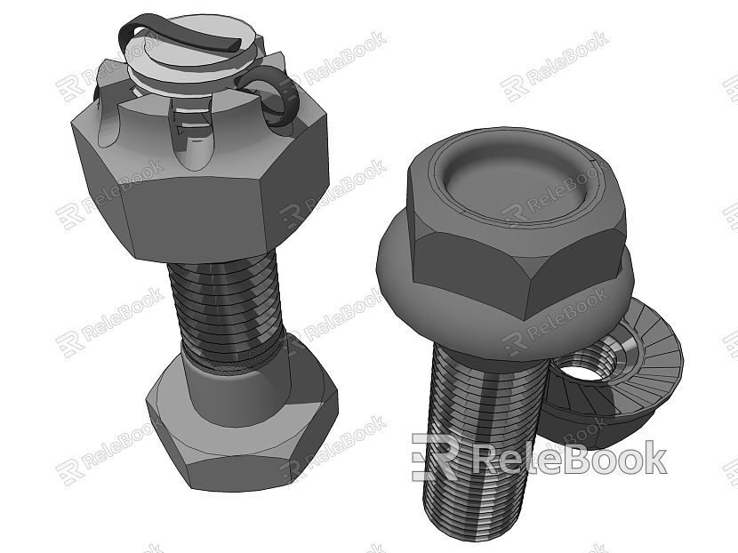 Modern Screw Hardware Components model