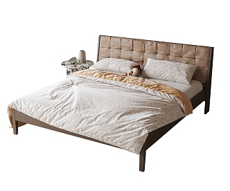 Double bed 3d model