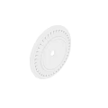 White Decorative Ceiling Rose With Ornate Pattern And Central Mounting Hole 3d model