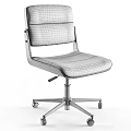 Modern Table and Chair Set with Fabric Leather Seats Wooden Frame and Wheels
