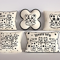 Cartoon leopard pillow 3d model