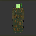 Camouflaged Brazilian Armored Military Vehicle With Six Wheel Missile Launcher And Flag