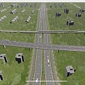 Modern Road Road Landscape 3d model