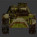Military Tank With Camouflage Paint Tracks Turret And Detailed Exterior Design