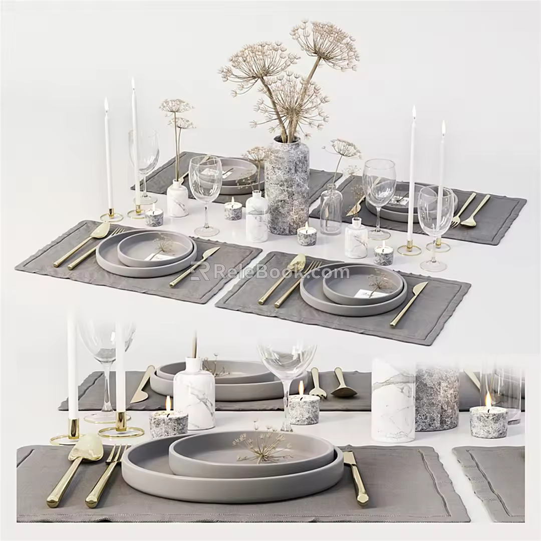 Modern Tableware 3d model