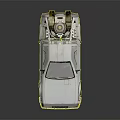 Silver Retro Futuristic Car With Flux Capacitor Inspired Roof Design Shiny Exterior And Reflective Surface