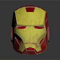 Gold And Red Metallic Helmet For Cosplay Fashion Accessory With Shiny Finish