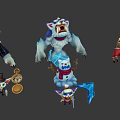 Vibrant Diverse Game Movie Characters Featuring Unique Designs Various Colors And Glowing Details