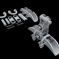 Stainless Steel Mechanical Clamp With Bolted Hinges And Industrial Design