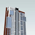 Modern High Rise Residential Building With Glass Facade And Balcony Exterior Design