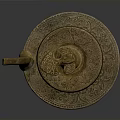 Traditional Brass Water Pot With Intricate Carvings And Curved Spout As Household Item
