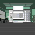 Chizaowandan Store Modern Green Interior With Logo Counter Shelves And Decorative Chairs
