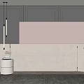 Modern Bedroom Accent Wall With Upholstered Headboard Soft Pink And Recessed Lighting