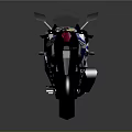 Sporty White And Blue Motorcycle With Blue Alloy Wheels And Sleek Design