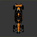 Sleek Orange And Black Formula One Car With Aerodynamic Body And Pirelli Tires