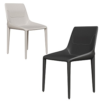 Prosper Leather Dining Chair 3d model