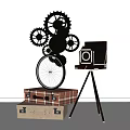 Modern Camera Antique Camera See Box Trunk 3d model