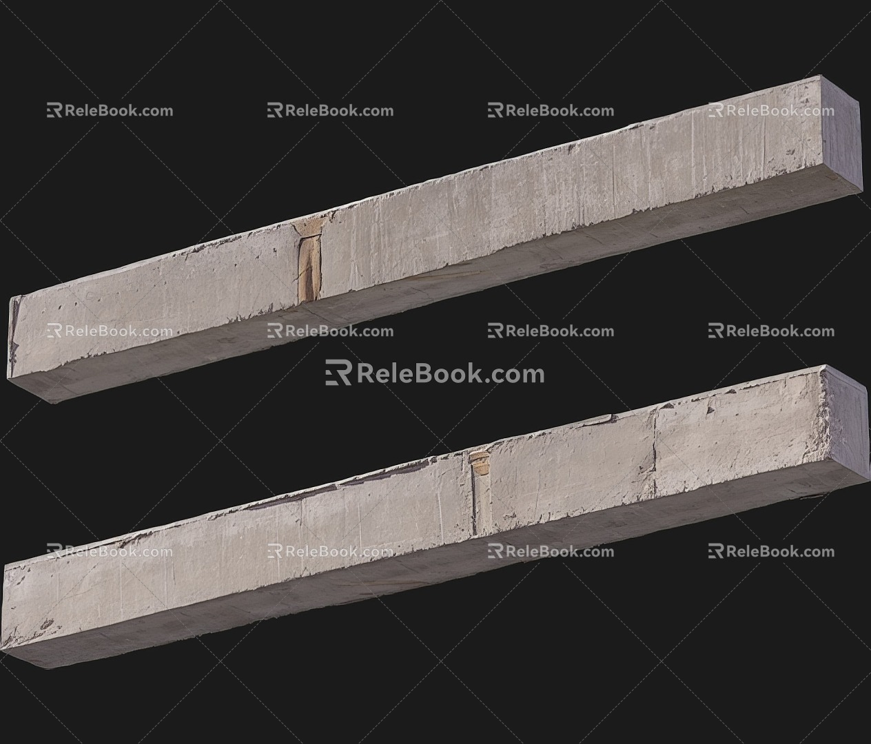 concrete beam construction beam cement column square cement column 3d model