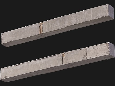 concrete beam construction beam cement column square cement column 3d model