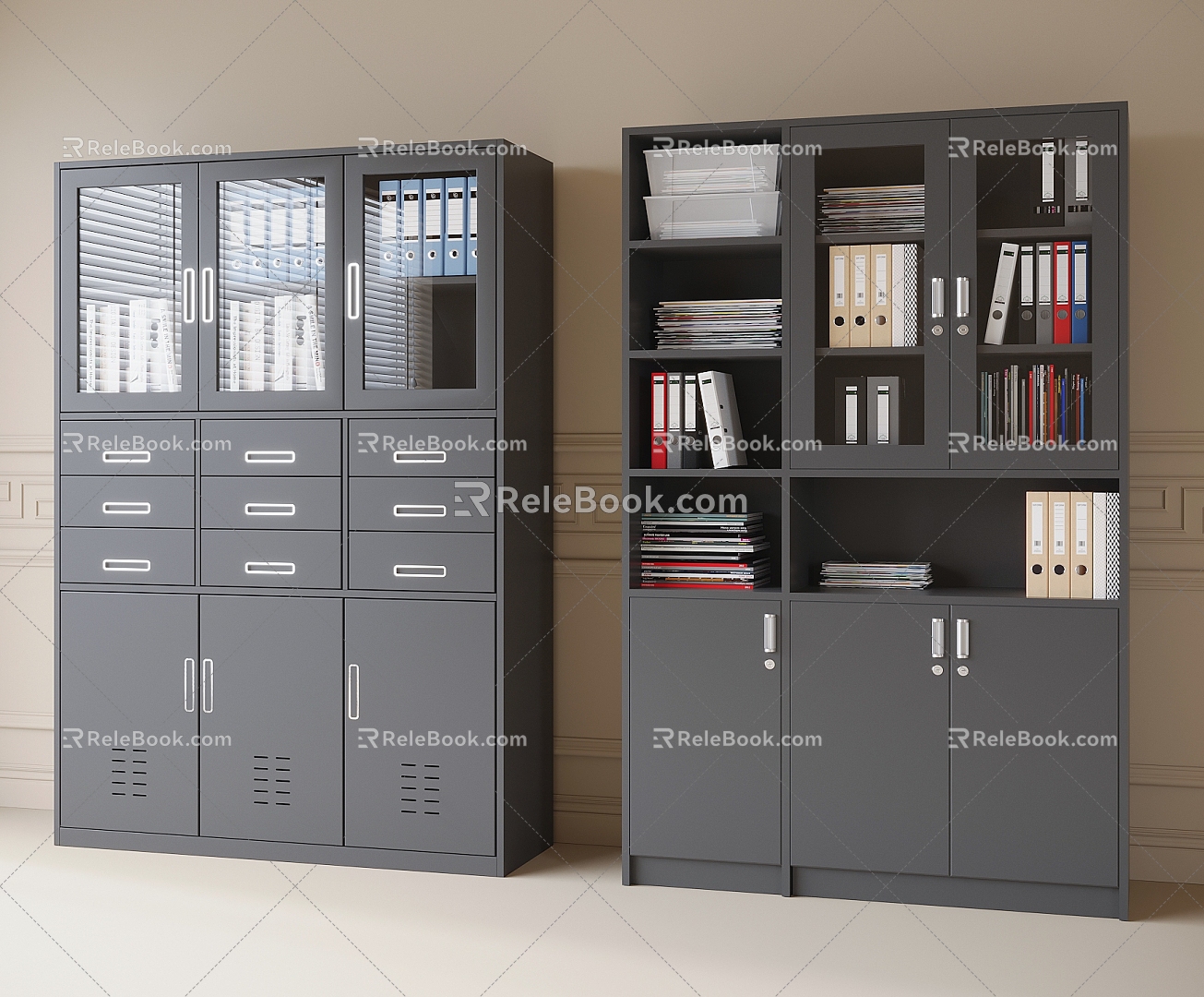 Modern Iron File Cabinet Data Cabinet 3d model