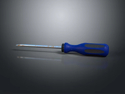 Blue Handle Screwdriver Essential Hardware Tool For Home Repair Projects 3d model