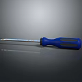 Blue Handle Screwdriver Essential Hardware Tool For Home Repair Projects 3d model