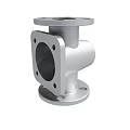 Industrial Stainless Steel Three Way Flange Pipe Fitting With Symmetrical Design