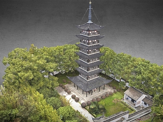 Chinese-style Ancient Building Longevity Pagoda Building House Scanning Building Scanning House Garden Tower 3d model