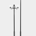 Classic Design Outdoor Lamp Post With Globe Lights And Scroll Decorative Details 3d model