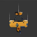 Yellow And Blue Toy Airplane Model For Kids Space Exploration Education