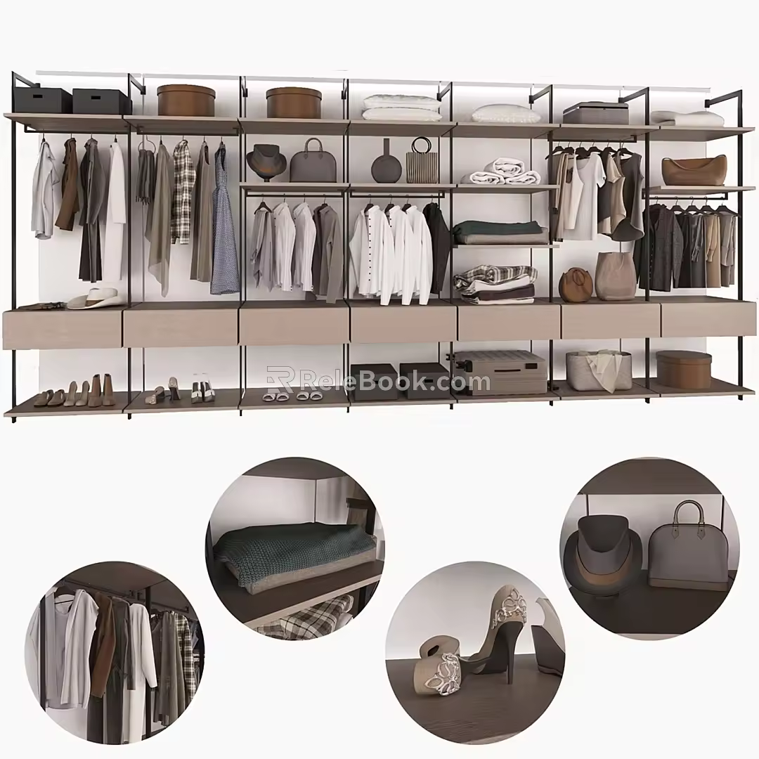 Open wardrobe 3d model