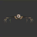 Mechanical Spider Game Movie Character with Steampunk Metal Legs and Intricate Mechanical Body