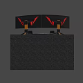 Racing simulation game machine 3d model