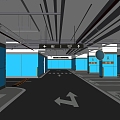 underground parking transportation facilities garage 3d model