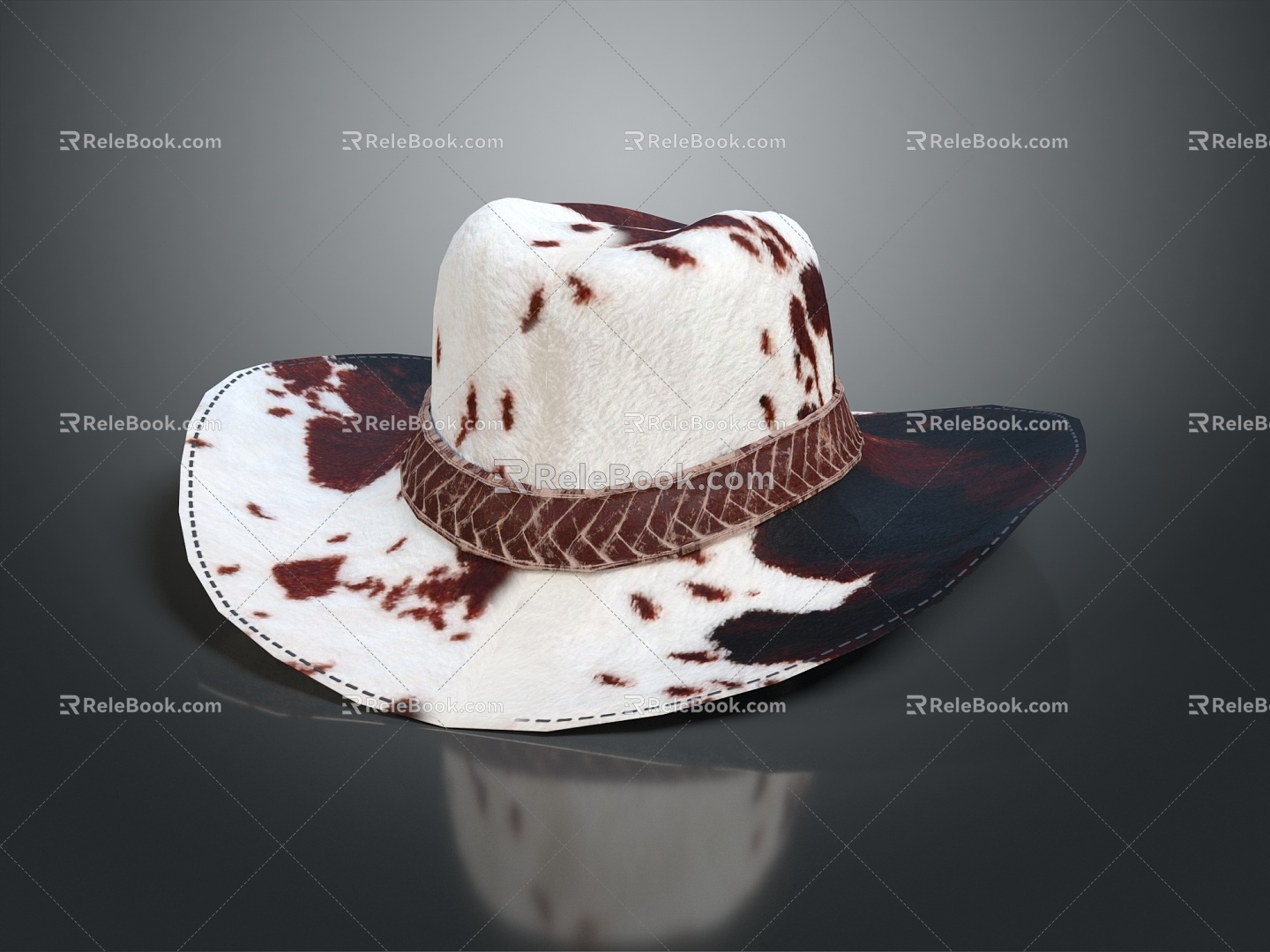 Modern Cowboy Hat Fashion Cowboy Hat Western Cowboy Hat Men's Cowboy Hat 3d model