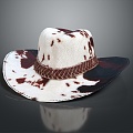 Modern Cowboy Hat Fashion Cowboy Hat Western Cowboy Hat Men's Cowboy Hat 3d model